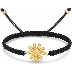 zeqingjw Daisy Cremation Bracelet for Ashes Adjustable Urn Bracelet for Ashes for Women Stainless Steel Memorial Ashes Bangle Keepsake Jewelry