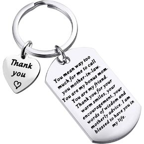 WSNANG Mother in Law Gift I Am Blessed to Have You in My Life Mother in Law Keychain