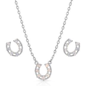 Montana Silversmiths Delicate Glamour Horseshoe Jewelry Set - JS5769