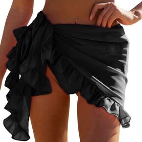 ملابس السباحة النسائية من TWINKLEDE، ملابس السباحة Sarong Beach Wrap، بيكيني، تنورة قصيرة، وشاح شيفون شفاف للنساء والفتيات in Kuwait