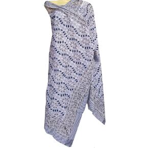 Pure Cotton Hand Block Print Sarong Womens Swimsuit Wrap Cover Up Long (73 x 44) Blue One Size