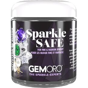 GemOro Sparkle Safe Jewelry Cleaner | for Fine & Fashion Jewelry | Professional Performance Cleans Rings Watches Glasses Earrings