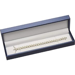 12 Piece Wholesale Bulk Black Bracelet Necklace Chain Gift Box Luxury Soft Touch PU Leather Material Long Chain Bracelet Display Packaging Storage Box Size 8.75〞(W)*2.28〞(D)*1.45〞(H)