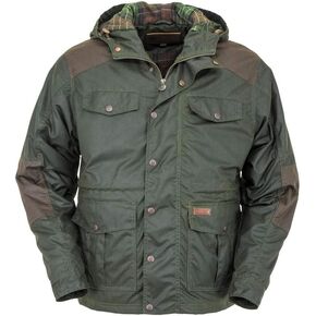 Outback Trading Men's Waterproof Oilskin Outerwear Casual Western Jacket with Multiple Pockets