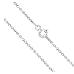 Adabele Authentic Sterling Silver 1mm 1.3mm Flat Cable Chain Necklace Tarnish Resistant Hypoallergenic Nickel Free Women Men Jewelry Made In Italy (16 inch - 26 inch)