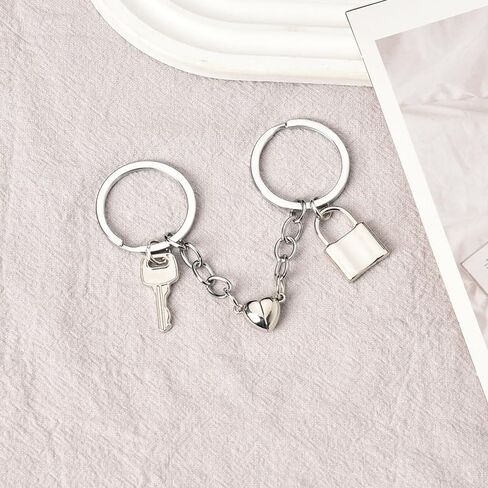 Matching Heart Keychains for Engaged Couple Gifts for Him and Her Long Distance Relationship Gifts for Boyfriend and Girlfriend Anniversary Christmas Gift for Husband and Wife Gifts Keychains Set of 2 in Saudi Arabia