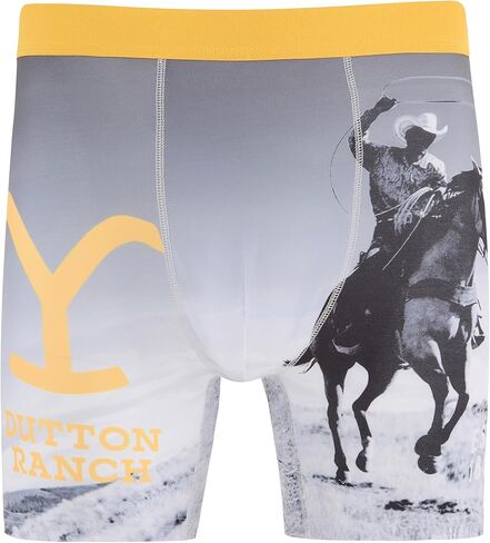 COCO BRANDS Yellowstone Men's Boxer Briefs - No Fly, Anti-Chafing Stitching, Comfort Shaped/Cotton Lined Crotch in Saudi Arabia