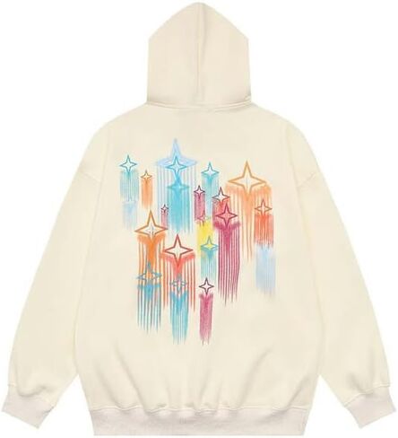 Hopecn Y2K Hoodie Women Men Star Aesthetic Goth Zip Up Sweatshirts 90S Vintage Fashion Jacket Streetwear Clothes. in Saudi Arabia