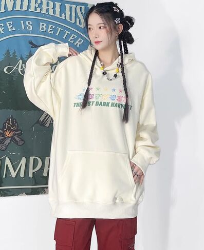 Hopecn Y2K Hoodie Women Men Star Aesthetic Goth Zip Up Sweatshirts 90S Vintage Fashion Jacket Streetwear Clothes. in Saudi Arabia