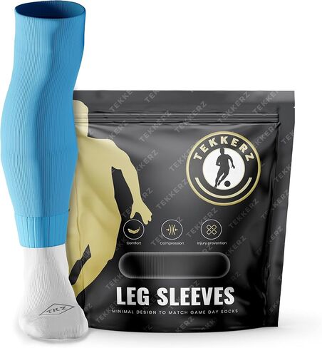 Tekkerz Leg Sleeve Compatible with Grip Socks Best Alternative to Soccer, Football, Hockey, Rugby Athletic Socks in Saudi Arabia