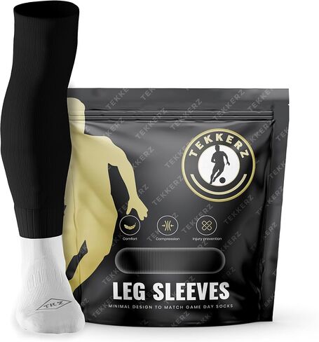 Tekkerz Leg Sleeve Compatible with Grip Socks Best Alternative to Soccer, Football, Hockey, Rugby Athletic Socks in Saudi Arabia