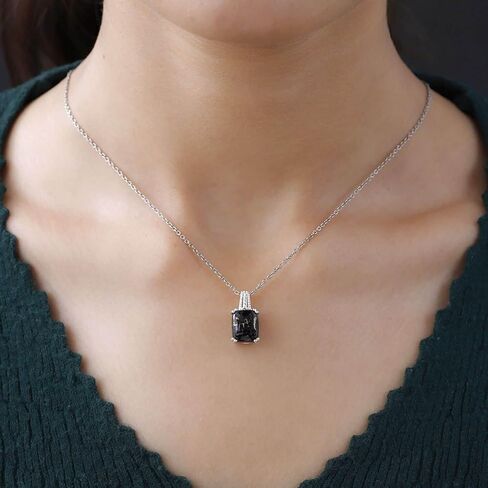 قلادة من الفضة الاسترلينية عيار 925 لعلاج الام التامل والتامل والقلق من شوب ال سي، مجوهرات للنساء, معدن, شونجيت in Kuwait