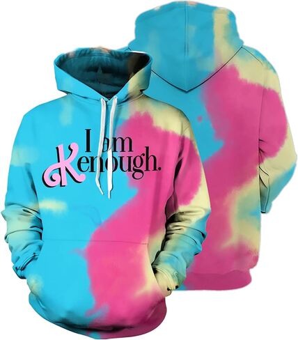 سويت شيرت بقلنسوة I am Kenough من DABAUR للجنسين، بلوفر بقلنسوة I am Kenough Tie Dye in Kuwait