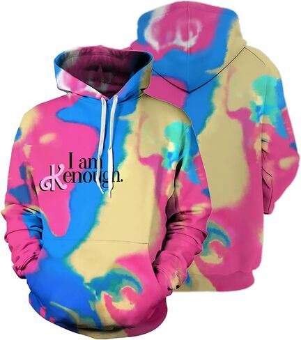 سويت شيرت بقلنسوة I am Kenough من DABAUR للجنسين، بلوفر بقلنسوة I am Kenough Tie Dye in Saudi Arabia