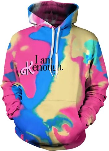 سويت شيرت بقلنسوة I am Kenough من DABAUR للجنسين، بلوفر بقلنسوة I am Kenough Tie Dye in Saudi Arabia
