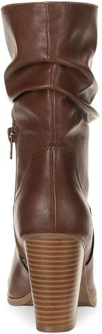 Style & Co. Womens Saraa Slouch Block Heel Mid-Calf Boots Brown 10 Medium (B,M) in Saudi Arabia
