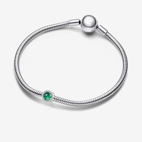 QeenseKc Green Dazzling Crystal and Cubic Zirconia Charm Openwork Bead Mothers Day Gift fit Pandora Bracelet in Saudi Arabia