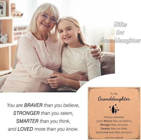 To My Granddaughter Niece Adjustable Natural Stone Bracelet, Birthday Graduation Christmas Gifts for Girls in Kuwait