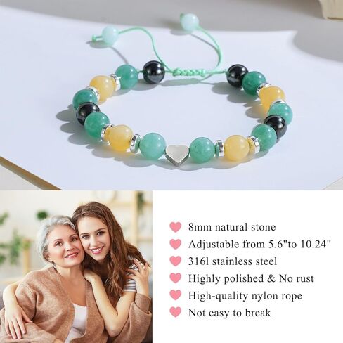 To My Granddaughter Niece Adjustable Natural Stone Bracelet, Birthday Graduation Christmas Gifts for Girls in Kuwait