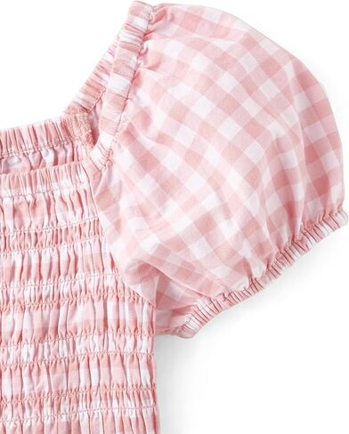The Children's Place Baby Girls' Short Dressy Special Occasion Dresses, Pink Gingham Puff Sleeve, X-Large in Saudi Arabia