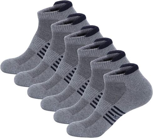 KONY Cotton Cushioned Ankle Socks for Men and Women - Low Cut Athletic Running Tab Socks (6 Pairs) in Kuwait