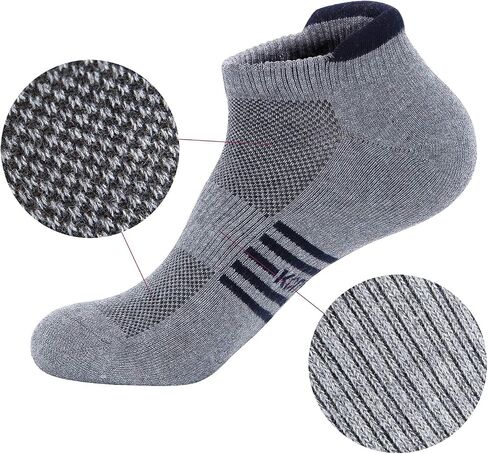 KONY Cotton Cushioned Ankle Socks for Men and Women - Low Cut Athletic Running Tab Socks (6 Pairs) in Kuwait