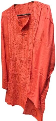 كورتي رايون فاخر مصنوع يدويًا للرجال والنساء، ملابس شاطئ كلاسيكية فضفاضة تقليدية، كورتا من SHIVAM ARTS EXPORT. in Kuwait