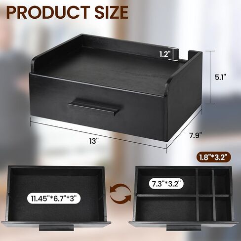 صندوق ساعة للرجال مع درج، حافظة ساعة خشبية للرجال، منظم صندوق الساعة لتخزين وعرض الساعة، هدية للأب والزوج والصديق في عيد الحب، وعيد الأب، وعيد الميلاد، وصندوق المجوهرات in Kuwait