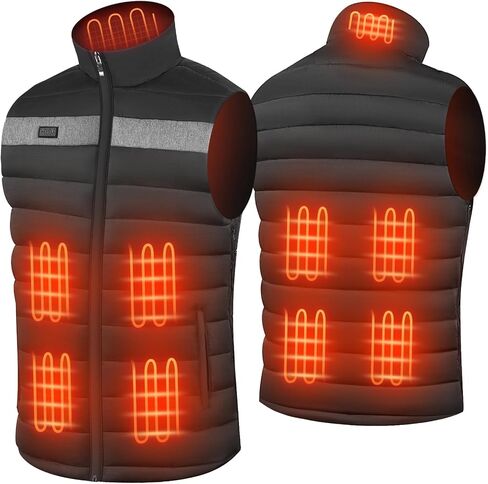 zicencrete Heated Vest For Men Women 6 Heating Areas 3 Levels Lightweight Smart Electric Heated Jackets Battery Not Include in Saudi Arabia