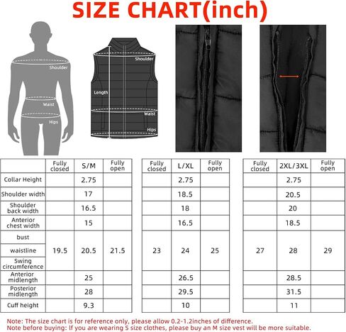 zicencrete Heated Vest For Men Women 6 Heating Areas 3 Levels Lightweight Smart Electric Heated Jackets Battery Not Include in Saudi Arabia