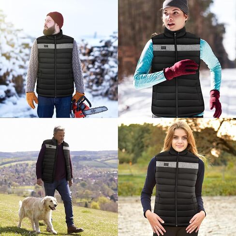 zicencrete Heated Vest For Men Women 6 Heating Areas 3 Levels Lightweight Smart Electric Heated Jackets Battery Not Include in Saudi Arabia