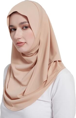 Modest Beauty One Piece Muslim Hijabs for Women Girls Hijab Scarves Soft Solid Color in Saudi Arabia