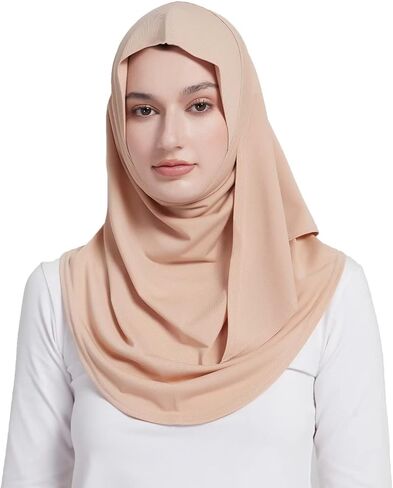 Modest Beauty One Piece Muslim Hijabs for Women Girls Hijab Scarves Soft Solid Color in Saudi Arabia
