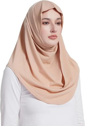 Modest Beauty One Piece Muslim Hijabs for Women Girls Hijab Scarves Soft Solid Color in Saudi Arabia