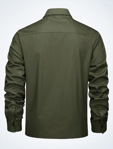 MAGCOMSEN Men's Cotton Work Shirt Casual Button Down Shirts Cargo Long Sleeve Shirt with Pocket Hiking Regular Fit in Saudi Arabia