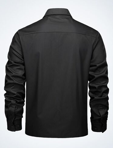 MAGCOMSEN Men's Cotton Work Shirt Casual Button Down Shirts Cargo Long Sleeve Shirt with Pocket Hiking Regular Fit in Saudi Arabia