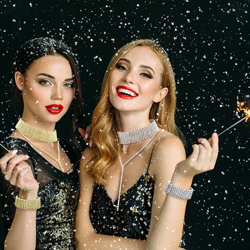 مجموعة مجوهرات كريستال نسائية من TBoxBo مكونة من 4 قطع من مجوهرات كريستال حجر الراين للنساء مجموعة مجوهرات من حجر الراين اللامع وقلادة متدلية من حجر الراين اللامع in Kuwait