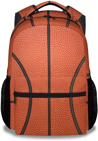 FLEXIMX Basketball Backpack for Girls & Boys, 16 Inch Basketballs Print Backpacks for School, Cute Lightweight Bookbag for Kids in Saudi Arabia