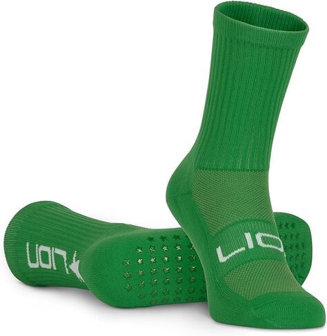 مجموعة جوارب وأكمام جورب ذات قبضة خضراء من Lion Kids، حزمة مثالية للاعبي كرة القدم الشباب in Kuwait