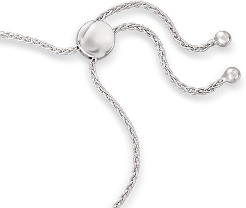 Ross-Simons 0.25 ct. t.w. Diamond Square and Marquise-Shaped Bolo Bracelet in Sterling Silver in Kuwait