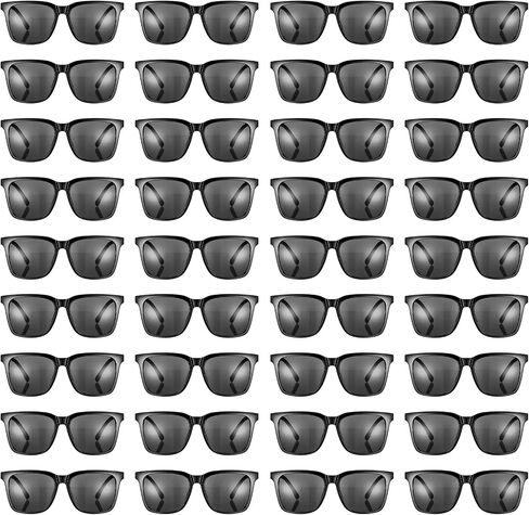 36 Pcs Sunglasses Bulk Retro Plastic Sunglasses Black Vintage Sunglasses Party Favors for Adults Men Women Kids Summer Beach Pool Party Birthday Supplies Goody Bag Fillers 70s 90s in Saudi Arabia