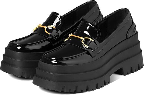 CYNLLIO Womens Platform Loafers Slip on Squared Toe Wedges Pumps Gothic Uniform Dress Shoes Walking Loafers in Saudi Arabia