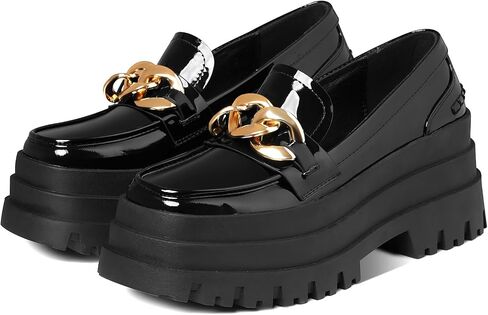 CYNLLIO Womens Platform Loafers Slip on Squared Toe Wedges Pumps Gothic Uniform Dress Shoes Walking Loafers in Saudi Arabia