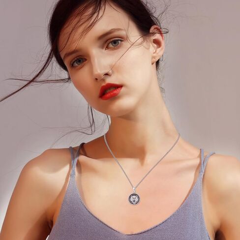 ConBo Tiger Necklace for Men Women 925 Sterling Silver Tiger Head Necklace Vintage Animal Jewelry Gifts for Girls Boys Mom Father's Day Mother's Day Birthday in Kuwait