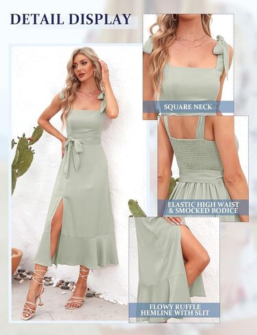 ROYAL MATRIX Women's Semi Formal Midi Dresses Wedding Guest Dress Cocktail Party Dress in Saudi Arabia