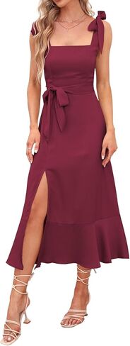 ROYAL MATRIX Women's Semi Formal Midi Dresses Wedding Guest Dress Cocktail Party Dress in Saudi Arabia