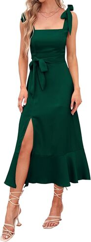 ROYAL MATRIX Women's Semi Formal Midi Dresses Wedding Guest Dress Cocktail Party Dress in Saudi Arabia