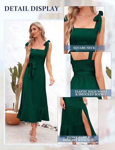ROYAL MATRIX Women's Semi Formal Midi Dresses Wedding Guest Dress Cocktail Party Dress in Saudi Arabia