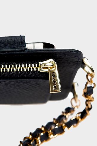 2783 Genuine Leather Small Crossbody Cell Phone Bag for Women, Shoulder Wallet Chain Purse with Credit Card Slot (Black) in Saudi Arabia