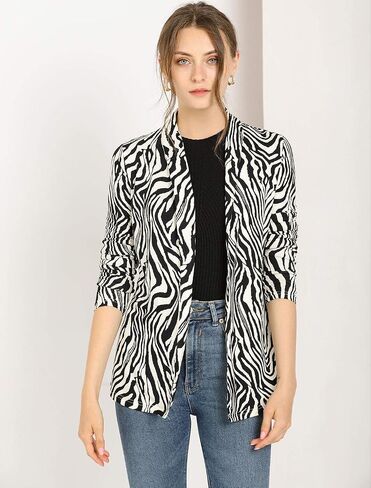 Allegra K Women's Long Sleeves Shawl Collar Open Front Straight Knit Cardigan in Saudi Arabia